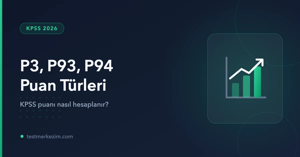 KPSS Puan Türleri: P3, P93 ve P94 Nedir, Nasıl Hesaplanır?